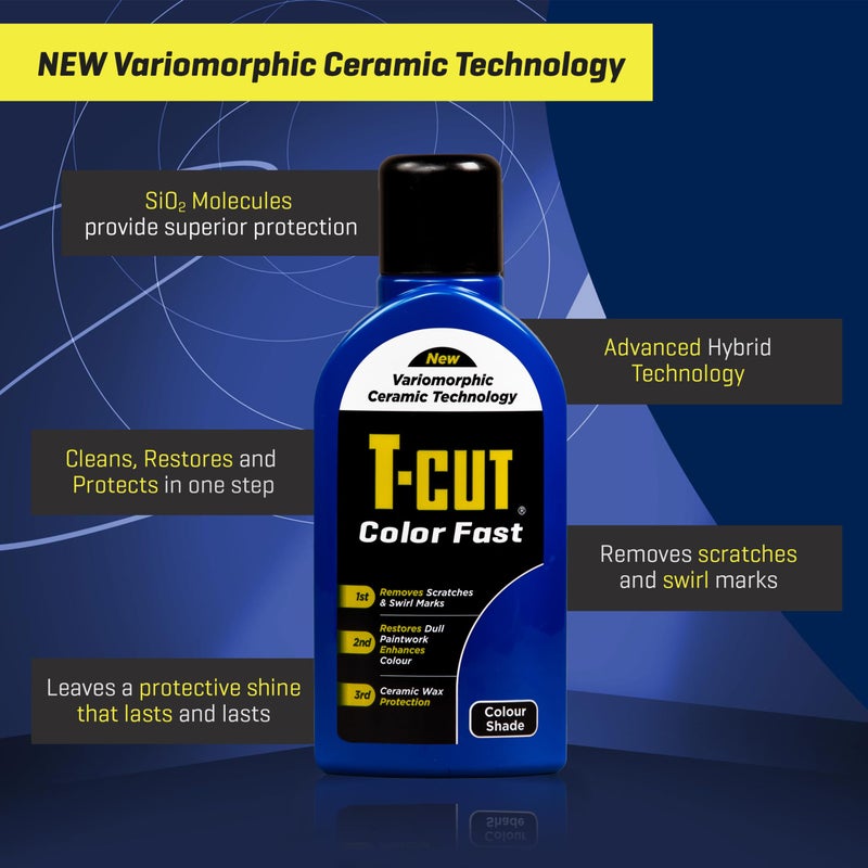 T-Cut Dark Blue Scratch Remover Color Fast Paintwork Restorer Car Polish - 17 Fl Oz 13 Colours Available - Image 3